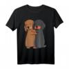 Dackel Dachshund Teckel Frauchen Herrchen Kinder T-Shirt - Süßes Hundemotiv für Hundeliebhaber als Geschenk für Familie & Freunde