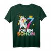 Einhorn Abtupfen Ich Bin Schon 7 Geburtstags T-Shirt – Lustiges Geschenk für den 7. Geburtstag mit Einhornkunst und Dab-Posen