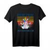Pew Pew Pew Madafakas Lustiges Vintage Einhorn T-Shirt – Geschenk für Männer und Frauen, perfekt für Einhornliebhaber