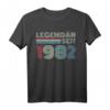 Lustiges 42. Geburtstag T-Shirt für Mann und Frau - Originelle Geschenkidee und Dekoration für den 42. Geburtstag 1982