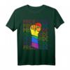 Gay Pride Monat T-Shirt mit Regenbogen, Kampffaust & Liebe ist Liebe - Unterstützung für LGBT Community & Pride Feierlichkeiten