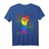 Gay Pride Monat T-Shirt mit Regenbogen, Kampffaust & Liebe ist Liebe - Unterstützung für LGBT Community & Pride Feierlichkeiten