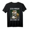 Guten Morgen? Ganz dünnes Eis! Lustiges Kaffee T-Shirt mit Katzen Statement – Ironisches Geschenk für Morgenmuffel, Teenager & Freunde