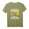 Alter Besen Junger Feger Frauen T-Shirt zum 70. Geburtstag - Lustige Geschenkidee für 70-Jährige Mütter, Freundinnen & Kolleginnen