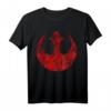 Star Wars Big Red Rebel Distressed Logo Graphic T-Shirt - Officially Licensed Fan Merchandise