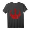 Star Wars Big Red Rebel Distressed Logo Graphic T-Shirt - Officially Licensed Fan Merchandise
