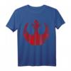 Star Wars Big Red Rebel Distressed Logo Graphic T-Shirt - Officially Licensed Fan Merchandise