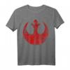 Star Wars Big Red Rebel Distressed Logo Graphic T-Shirt - Officially Licensed Fan Merchandise