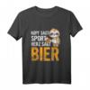 Kopf Sagt Sport Herz Sagt Bier - Lustiges Biertrinker Faultier T-Shirt für Party, Männerabend & Mallorca