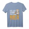 Kopf Sagt Sport Herz Sagt Bier - Lustiges Biertrinker Faultier T-Shirt für Party, Männerabend & Mallorca