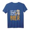 Kopf Sagt Sport Herz Sagt Bier - Lustiges Biertrinker Faultier T-Shirt für Party, Männerabend & Mallorca