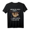 Lustiges Faultier Schlafshirt für Morgenmuffel & Langschläfer - Bequemes Pyjama mit Spruch 'Wenn du mich liebst lass mich schlafen' als Geschenk