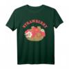 Strawberry Aesthetic Erdbeere Obst T-Shirt für Damen, Herren und Kinder – Klassisch geschnitten, doppelt genähter Saum, ideal für Erdbeer- und Obstliebhaber