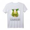 Avocado Schlafshirt Schlavocado Schlafanzug – Lustiges und bequemes Schlafoutfit für Morgenmuffel, Power Nappers & Avocado-Fans, perfekte Geschenkidee