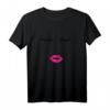 Wimpern und Lippen Damen T-Shirt Weiß - Trendiges Make-Up Oberteil, Perfekt als Geschenk für Beauty-Profis und Schminkliebhaberinnen