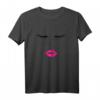 Wimpern und Lippen Damen T-Shirt Weiß - Trendiges Make-Up Oberteil, Perfekt als Geschenk für Beauty-Profis und Schminkliebhaberinnen