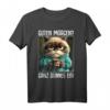 Guten Morgen? Ganz dünnes Eis! Witziges Kaffee Spruch T-Shirt für Morgenmuffel, Schichtarbeiter & Katzenliebhaber
