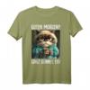Guten Morgen? Ganz dünnes Eis! Witziges Kaffee Spruch T-Shirt für Morgenmuffel, Schichtarbeiter & Katzenliebhaber