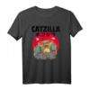 Catzilla Vintage Katzen T-Shirt mit japanischen Kanji – Witziges Geschenk für Katzenliebhaber & Geburtstage