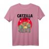Catzilla Vintage Katzen T-Shirt mit japanischen Kanji – Witziges Geschenk für Katzenliebhaber & Geburtstage