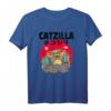 Catzilla Vintage Katzen T-Shirt mit japanischen Kanji – Witziges Geschenk für Katzenliebhaber & Geburtstage