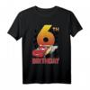 Pixar Cars Lightning McQueen T-Shirt zum 6. Geburtstag - Offiziell lizenziertes Disney Pixar Kinder T-Shirt