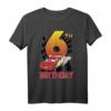 Pixar Cars Lightning McQueen T-Shirt zum 6. Geburtstag - Offiziell lizenziertes Disney Pixar Kinder T-Shirt