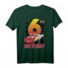 Pixar Cars Lightning McQueen T-Shirt zum 6. Geburtstag - Offiziell lizenziertes Disney Pixar Kinder T-Shirt