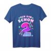 Kinder Geburtstag Mädchen 2 Jahre T-Shirt mit Schmetterlingen und Nummer 2 – Perfektes Geschenk zum Zweiten Geburtstag