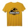 Jurassic Park Black & White Outline Logo T-Shirt - Offiziell lizenziertes Jurassic Park Merchandise