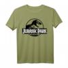 Jurassic Park Black & White Outline Logo T-Shirt - Offiziell lizenziertes Jurassic Park Merchandise