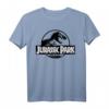 Jurassic Park Black & White Outline Logo T-Shirt - Offiziell lizenziertes Jurassic Park Merchandise