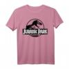 Jurassic Park Black & White Outline Logo T-Shirt - Offiziell lizenziertes Jurassic Park Merchandise