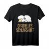 Offizielles Schlafshirt Pyjama Nachthemd mit Schaf Fun Spruch – Lustiges Geschenk für Langschläfer, Morgenmuffel und Nachteulen