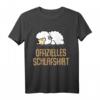 Offizielles Schlafshirt Pyjama Nachthemd mit Schaf Fun Spruch – Lustiges Geschenk für Langschläfer, Morgenmuffel und Nachteulen