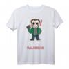 Lustiges Halloween Kostüm T-Shirt mit Party-Maske – Witziges Outfit für Männer und Frauen bei Halloween-Feiern