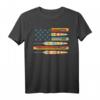 USA Flagge Indianer T-Shirt mit Mystischer Feder – Tribal, Boho Chic und Native American Pride für Halloween, Silvester & Geburtstage