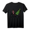 Lustiges Weihnachtskatzen T-Shirt mit frecher Miezekatze und Weihnachtsbaum - Perfektes Geschenk für Katzenpapa & Katzenmama in der Weihnachtszeit
