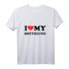 Lustiges I Love My Boyfriend T-Shirt mit Herz – Perfekte Valentinstags Geschenkidee für Freundinnen im Vintage Retro-Look