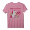 50. Geburtstag Einhorn mit Rollator T-Shirt für Frauen & Männer – Lustiges Geschenk zum 50. Geburtstag für Einhorn-Fans