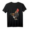 Hahn Aquarell T-Shirt mit Bauernhof Tiermotiv – Buntes Vogel-Design für Landwirte, Tierliebhaber und Bauern, ideales Geschenk