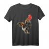 Hahn Aquarell T-Shirt mit Bauernhof Tiermotiv – Buntes Vogel-Design für Landwirte, Tierliebhaber und Bauern, ideales Geschenk