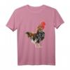 Hahn Aquarell T-Shirt mit Bauernhof Tiermotiv – Buntes Vogel-Design für Landwirte, Tierliebhaber und Bauern, ideales Geschenk