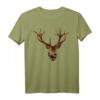 Hirsch T-Shirt Jäger Geschenk - Bayerisches Jagd Tracht Hemd für Oktoberfest, Volksfest & Kirmes mit Geweih-Design