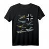 WW2 deutsche Kampfflugzeuge T-Shirt mit JU-87 Stuka, Bf 109, Fw 190 & mehr – Perfekt für Luftfahrtfans & Flugshows