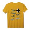 WW2 deutsche Kampfflugzeuge T-Shirt mit JU-87 Stuka, Bf 109, Fw 190 & mehr – Perfekt für Luftfahrtfans & Flugshows