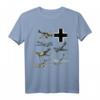 WW2 deutsche Kampfflugzeuge T-Shirt mit JU-87 Stuka, Bf 109, Fw 190 & mehr – Perfekt für Luftfahrtfans & Flugshows