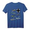 WW2 deutsche Kampfflugzeuge T-Shirt mit JU-87 Stuka, Bf 109, Fw 190 & mehr – Perfekt für Luftfahrtfans & Flugshows