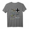WW2 deutsche Kampfflugzeuge T-Shirt mit JU-87 Stuka, Bf 109, Fw 190 & mehr – Perfekt für Luftfahrtfans & Flugshows
