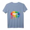 LGBTQ Gay Pride CSD Regenbogen Kussmund T-Shirt - Buntes Pride Outfit für CSD, Pride Month & Toleranzfeiern